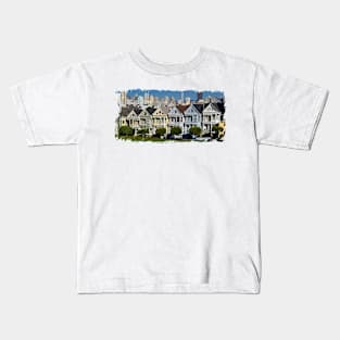 Painted Ladies - Old Victorian houses San Francisco Kids T-Shirt